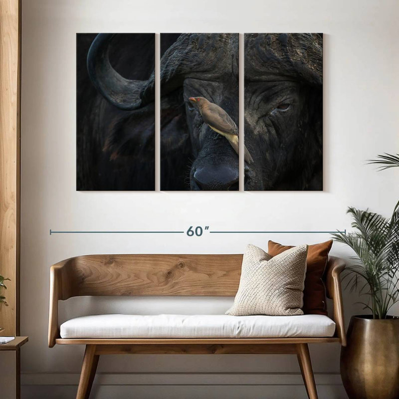 Bird On Buffalo, 32" H x 50" W