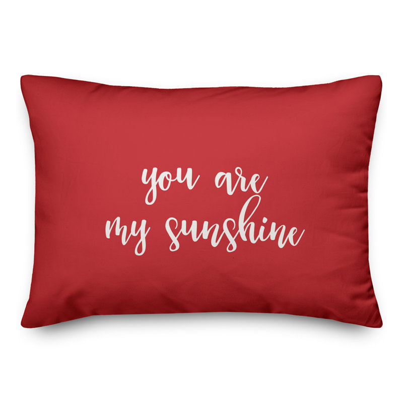  Coussin You Are My Sunshine, Rouge