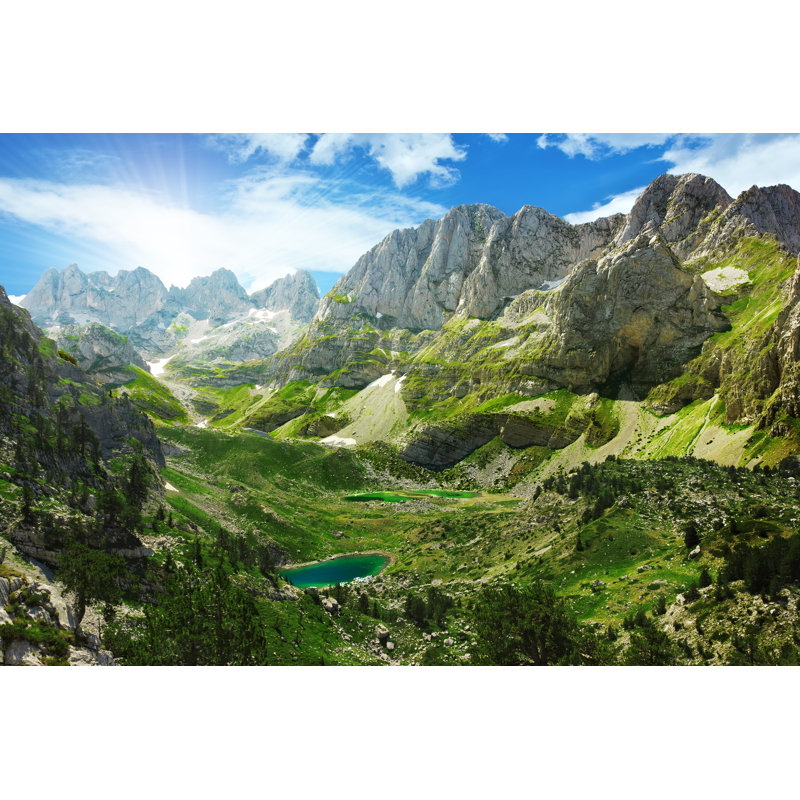 Lakes In Albanian Alps - Wrapped Canvas Print, 30cm H x 46cm W x 3.8cm D