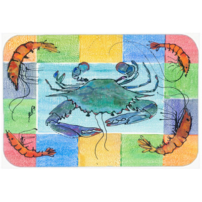 Crab and Shrimp Glass Cutting Board