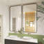 Élégant miroir encadré en aluminium avec coin arrondi pour une décoration intérieure élégante-509247296-512941706-513305233