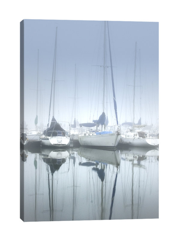 Misty Marina II by Dano - Wrapped Canvas Print, 122cm H x 81cm W x 4cm D