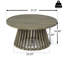 Table basse de patio en bois d'acacia avec base unique et design extérieur durable pour une utilisation élégante et fonctionnelle-1668333380