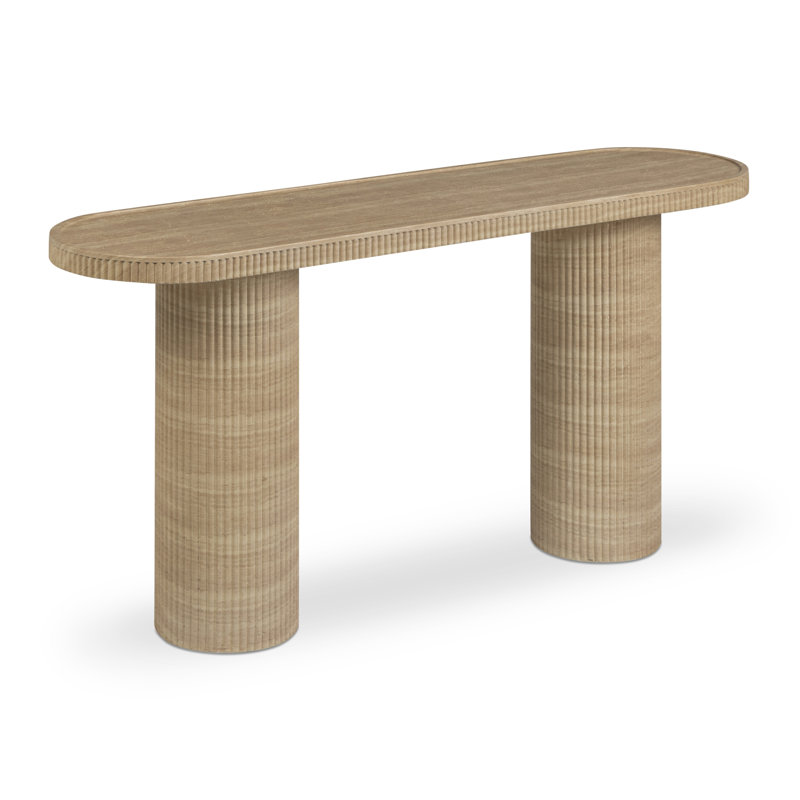 Console Darcy Faux Travertine, Beige