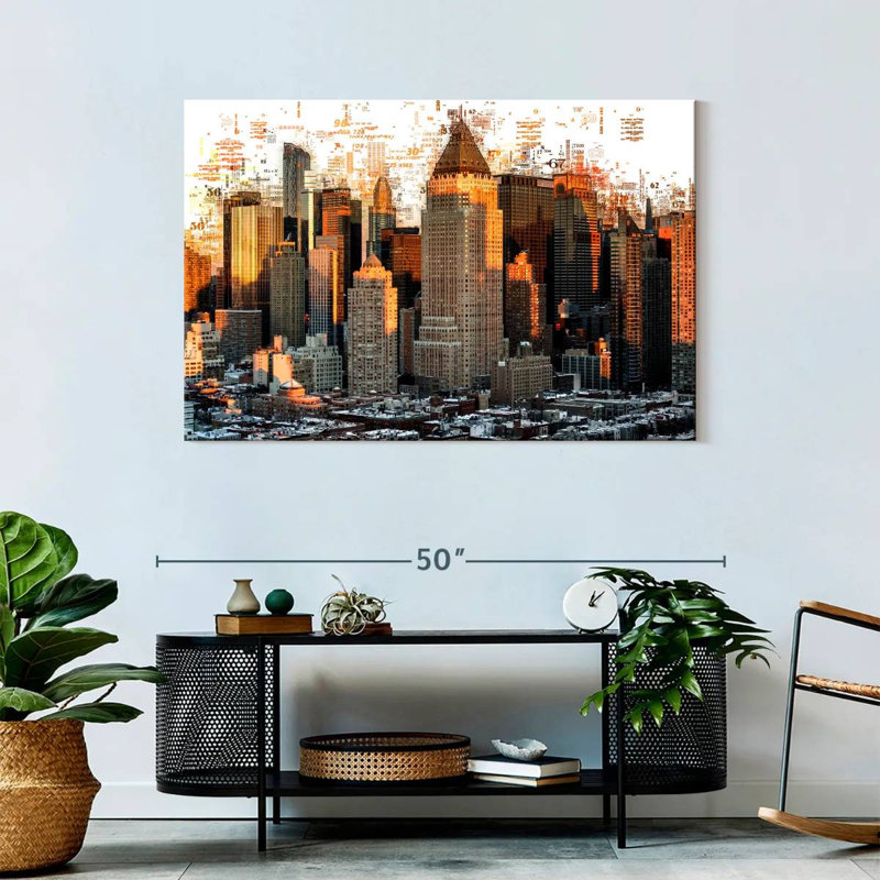 Sireci New York Buildings Abstract, 30" H x 45" W