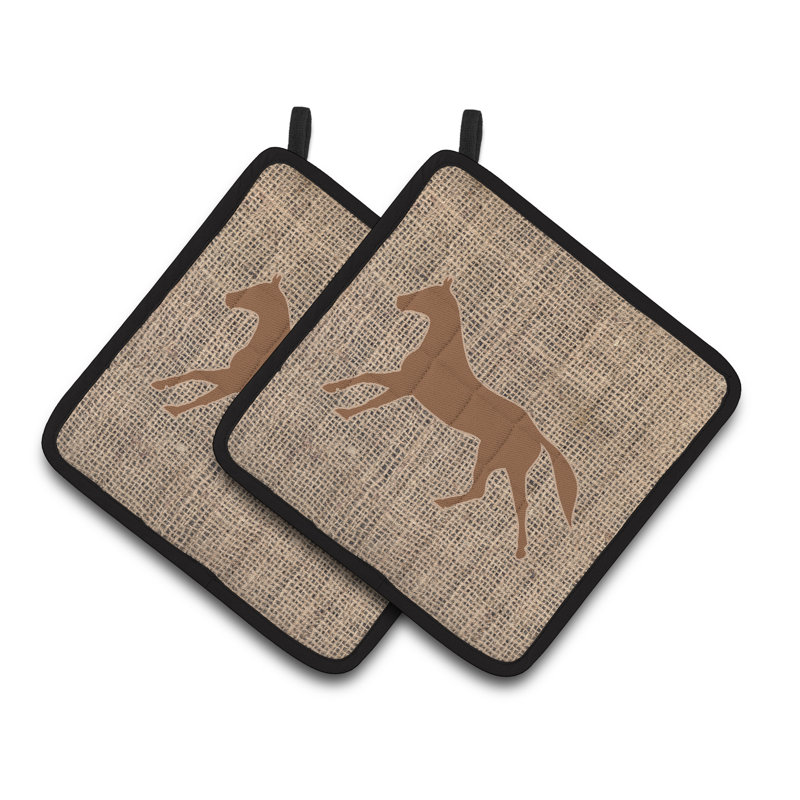 August Grove® Dasha Polyester Potholder Set, Brown