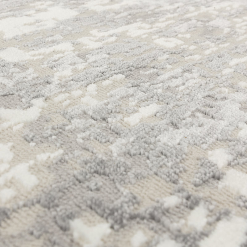 Annu Abstract Grey Area Rug, Rectangle 160 x 230 cm