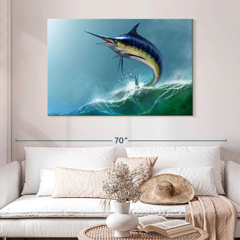 Brampt Leaping Marlin, 32'' H x 48'' W