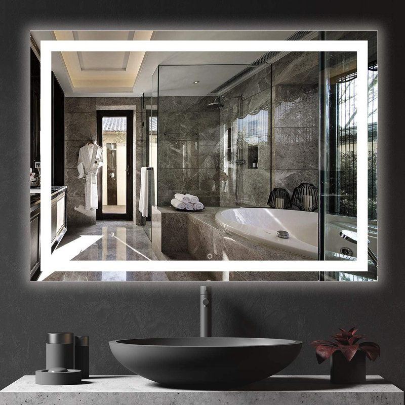 Miroir de maquillage / rasage mural Naliyah, 30 po x 42 po