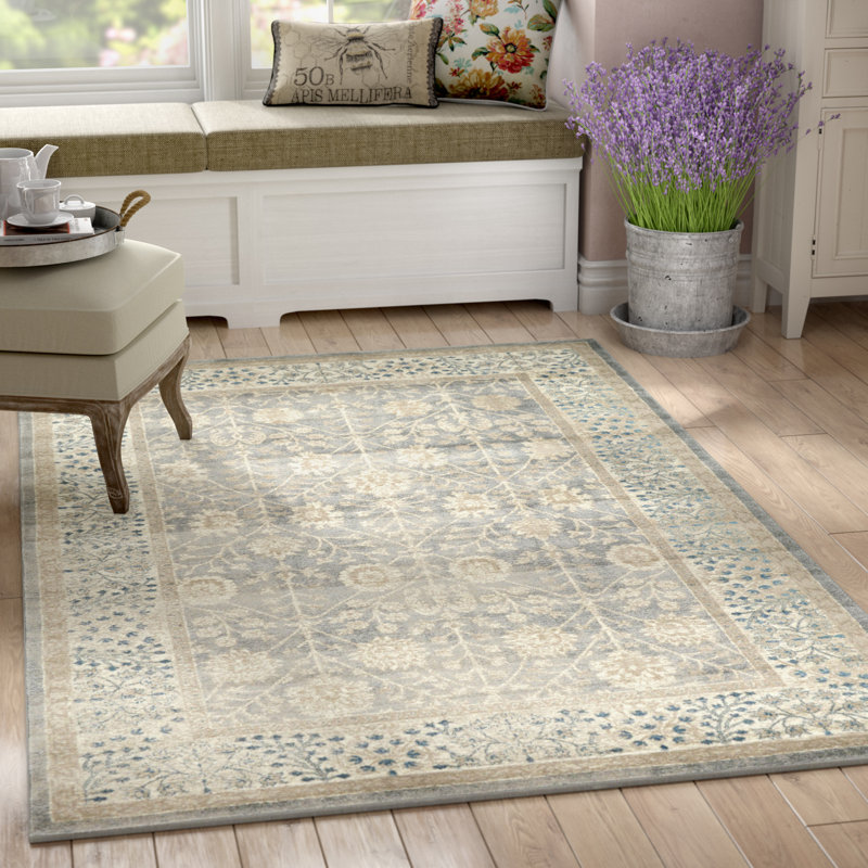 Moua Floral Indoor Rug, Rectangle 7'1" x 10'