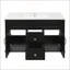 Meuble-lavabo mural 36 po avec lavabo et tiroirs en céramique, meuble-lavabo simple de style français avec charnières à fermeture douce-936978597