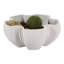 Bol décoratif abstrait imprimé 3D pour décoration intérieure moderne - Bol décoratif décoratif pour tablette, table ou accessoire de bureau - 13 po, blanc
