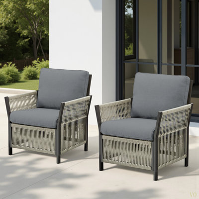 Ensemble de 2 chaises de patio pour l'extérieur