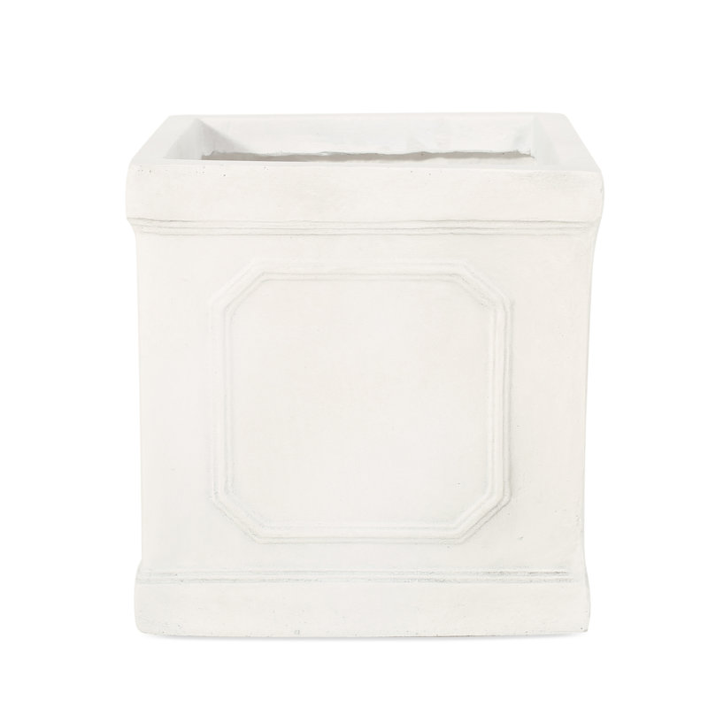 Antique White Planter For Outdoor Decoration - 10.99 In. Depth, Width, 11.33 Height, 10.98 Lb Heavy Plant Care