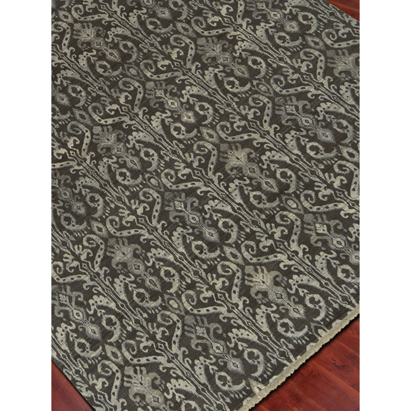 Tapis cachemire en laine noué à la main Bylas, Rectangle 2 pi x 3 pi