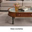 Plateau de table basse en verre