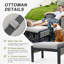 Chaise longue en osier de patio avec repose-pieds