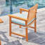 Fauteuil de salle à manger en bois d'eucalyptus avec coussin Waimea