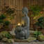 Fontaine bouddha traditionnelle de 28 po Zenith avec polyrésine durable et lumière DEL