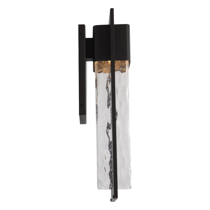 Mist 1 - Light LED Outdoor Armed Sconce, Bronze, 20" H x 6.5" W x 5.5" D