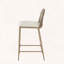 Tabouret de bar Farmhouse avec structure en fer et dossier en rotin, ensemble de 2