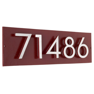 Plaque d'adresse horizontale flottante 4 po (5 chiffres)