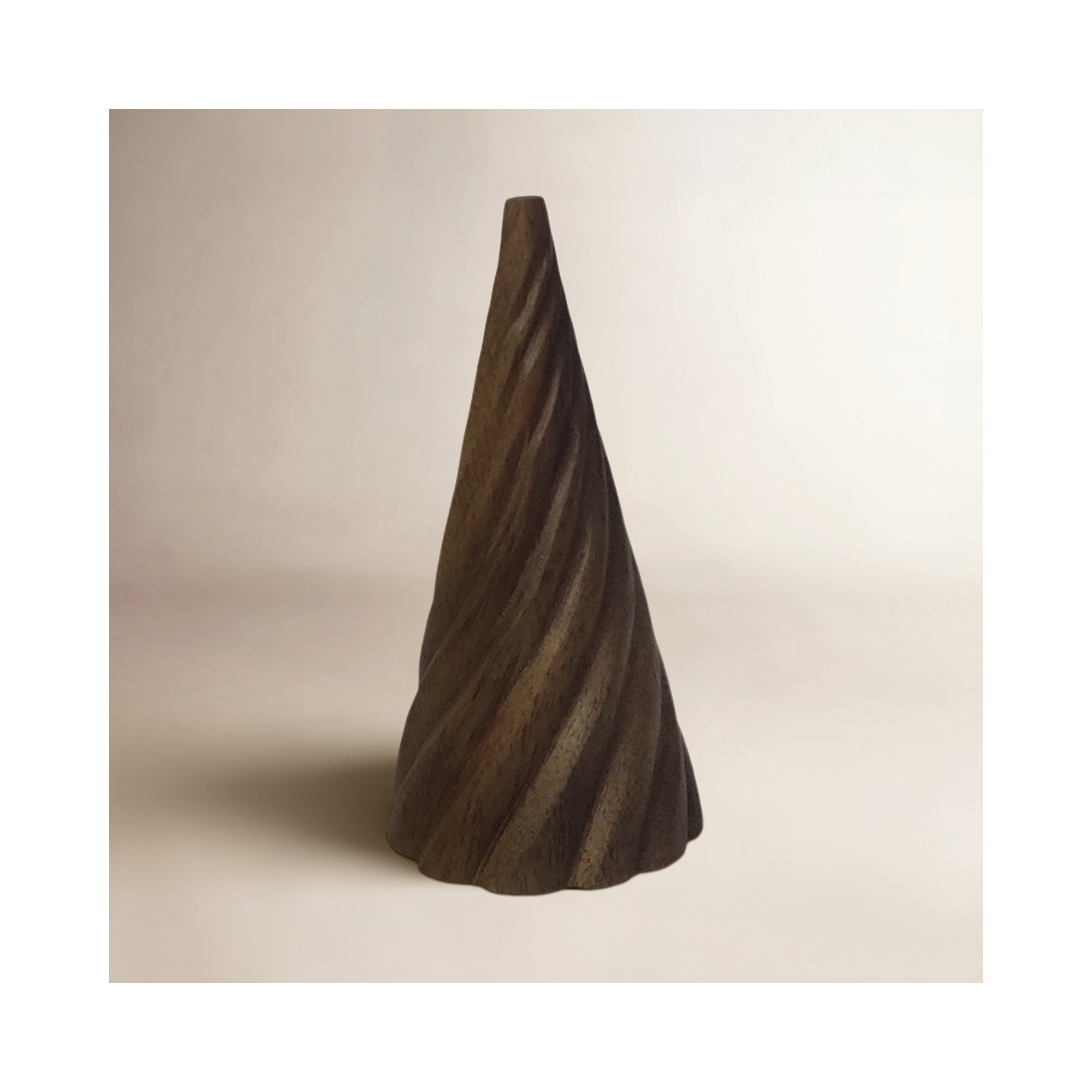 Christmas Tree with Wavy Pattern , Natural, 5" H x 14.2" W x 14.2" D
