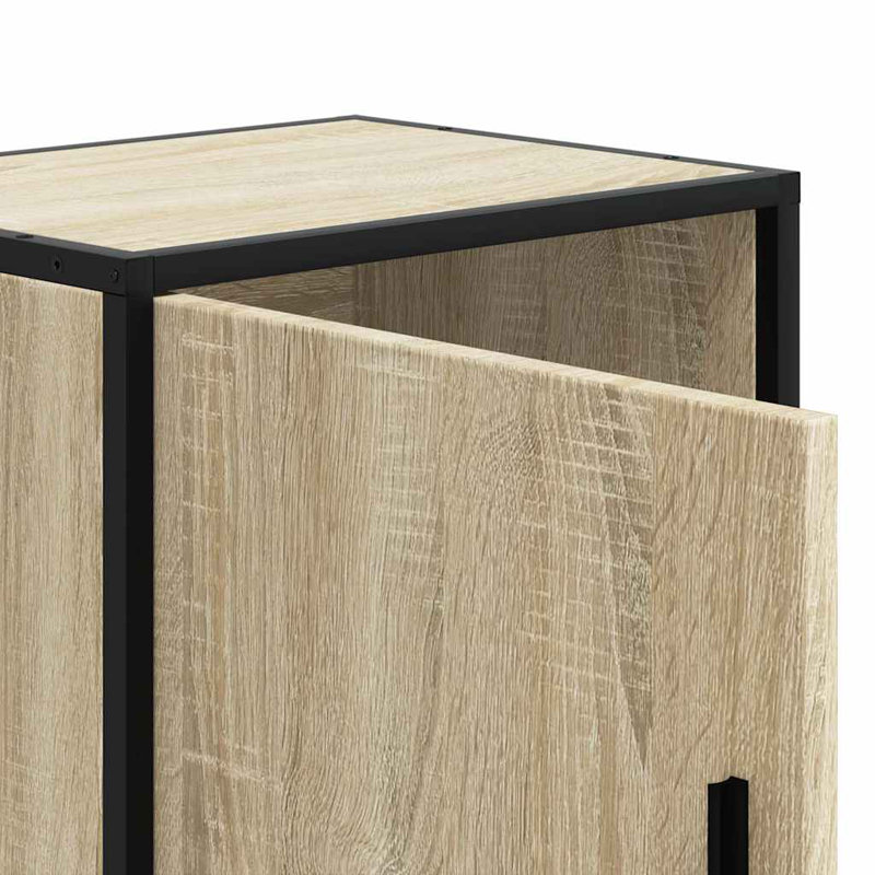 40cm W Metal Bedside Table, Sonoma Oak
