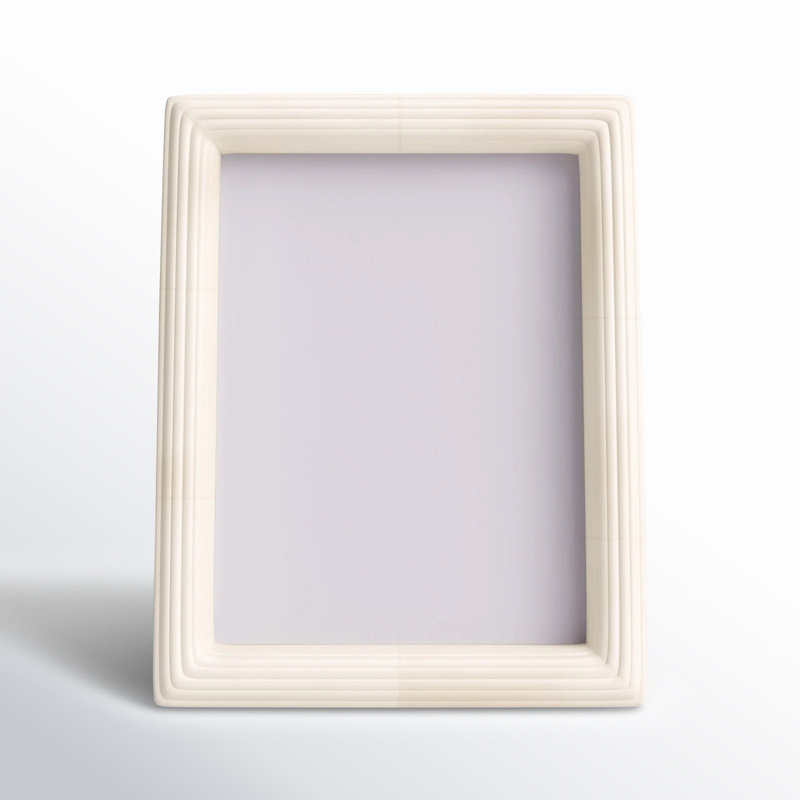 Zuriah Bone Matte Picture Frame, 4" x 6", White