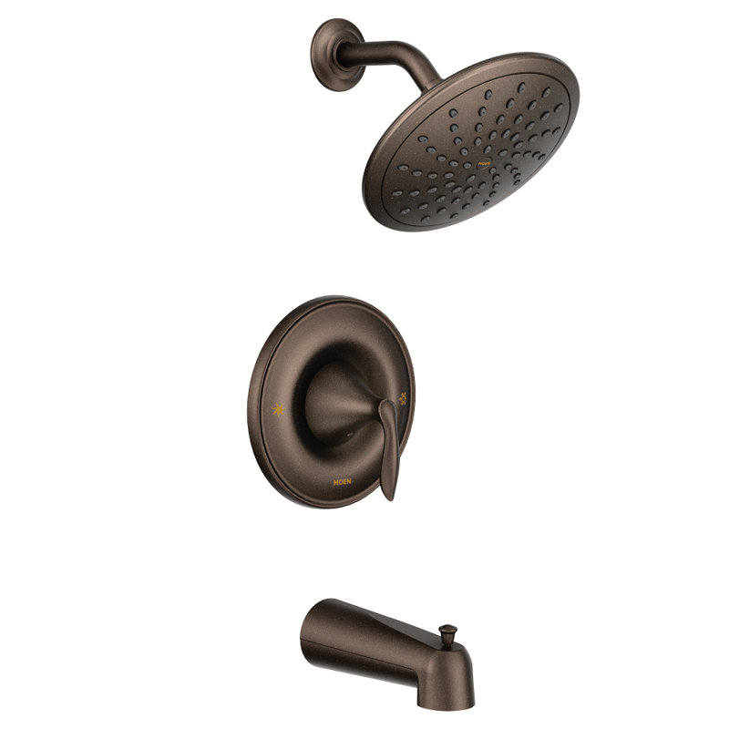 Eva Pressure Balance Tub and Shower Faucet with Lever Handle, Oil Rubbed Bronze