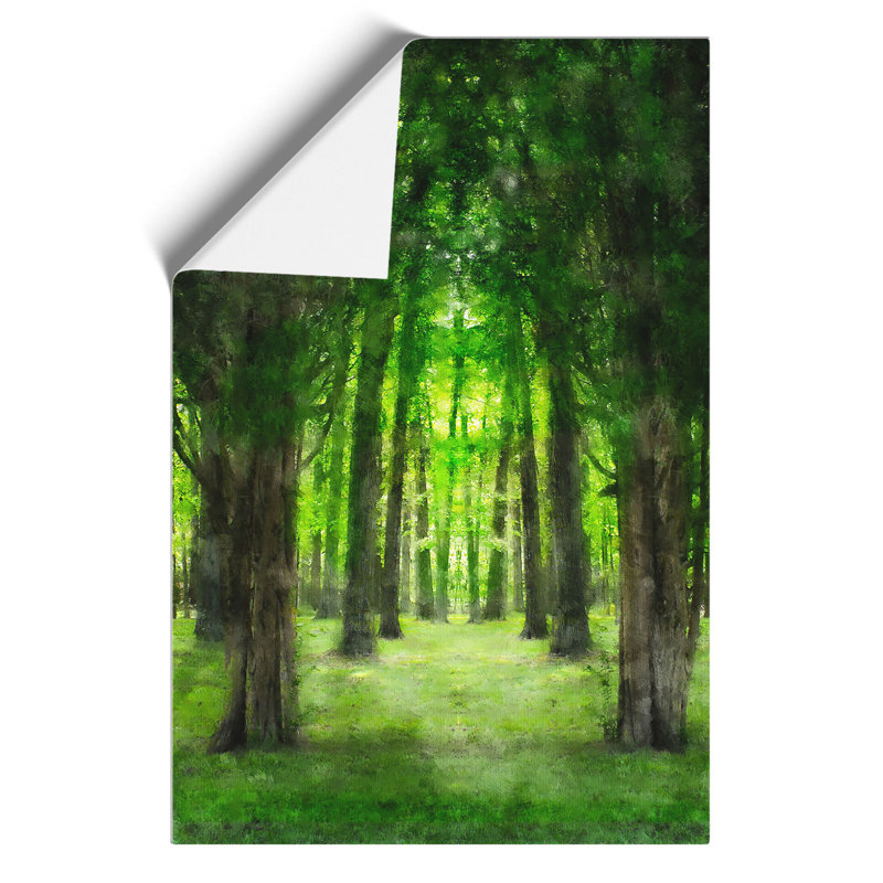 Green Forest Painting - Frameless Print, 59cm H x 42cm W x 0.1cm D