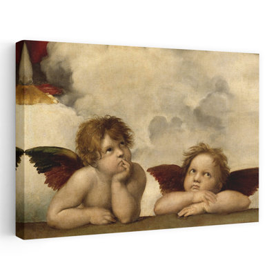 Les deux anges, reproduction d'art classique classique de paysage naturel