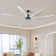 96"  Ceiling Fan With Light And Remote Control, 6-Speed Noiseless Reversible Dc Motor, 8 Durable Aluminum Double-Layer Blades Large Ceiling Fan
