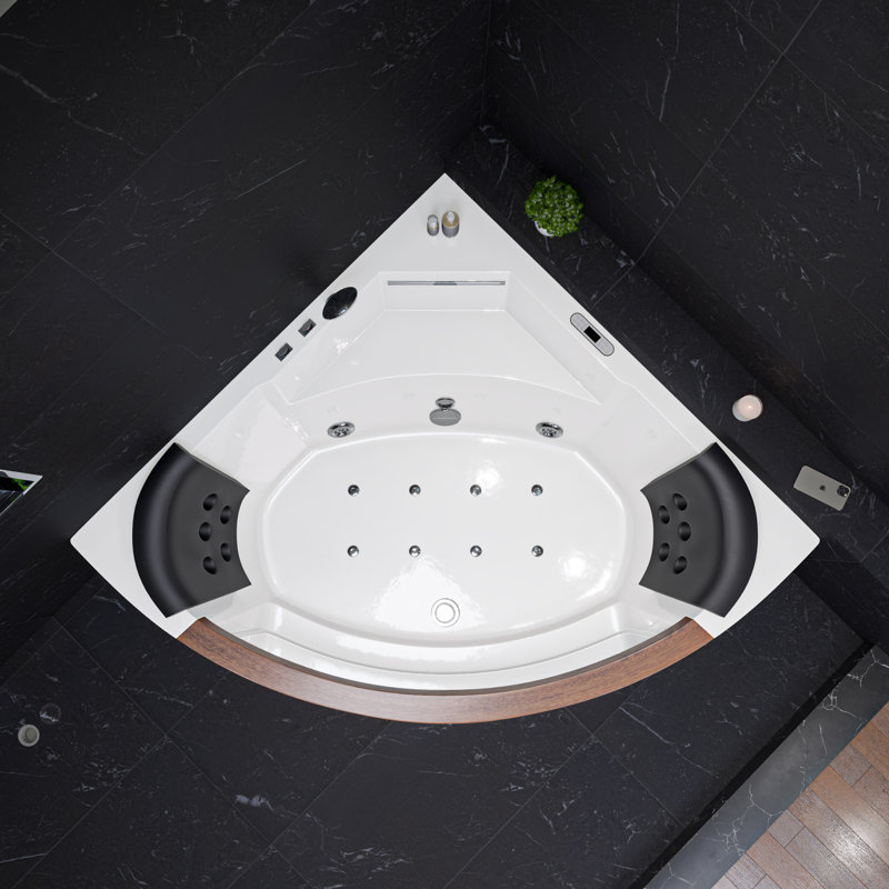59'' x 59.13'' Whirlpool Bathtub with Faucet
