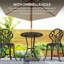 Hatolina 3 Piece Patio Bistro Set for 2 with Umbrella Hole-110218173