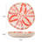 Hand-Painted Stoneware Low Bowl with Botanical Design