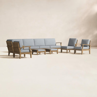 Marina 8-Person Teak Patio Seating Group