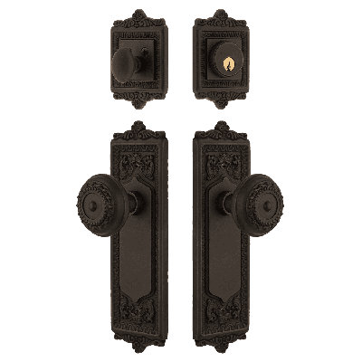 Nostalgic Warehouse Egg & Dart Entry Set with Meadows Knob