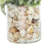 Eucalyptus and Pom Poms in Shell Vase
