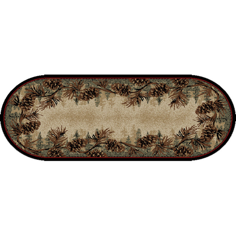 Tapis multicolore Seagle, Ovale 2 pi 2 po x 5 pi 3 po