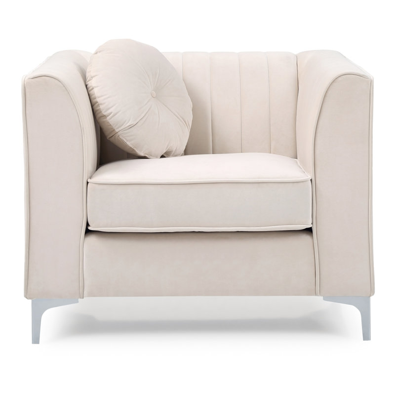 Fauteuil contemporain incliné ivoire, Ivory