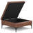 Repose-pieds de rangement pour table basse 36 po avec couvercle relevable Rebecca