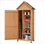 Remise de rangement extérieure, petite remise à outils de jardin imperméable avec tablettes, rangement sur le toit et portes verrouillables, armoire de rangement en bois compacte pour patio, cour arrière, balcon