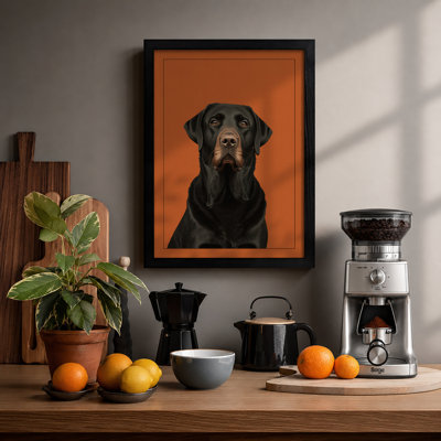 Labrador Portrait Modern - Framed Print