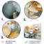 Orange orange sarcelle Botanical Fragments - Botanicals abstraits, art mural en métal, salon-340668039