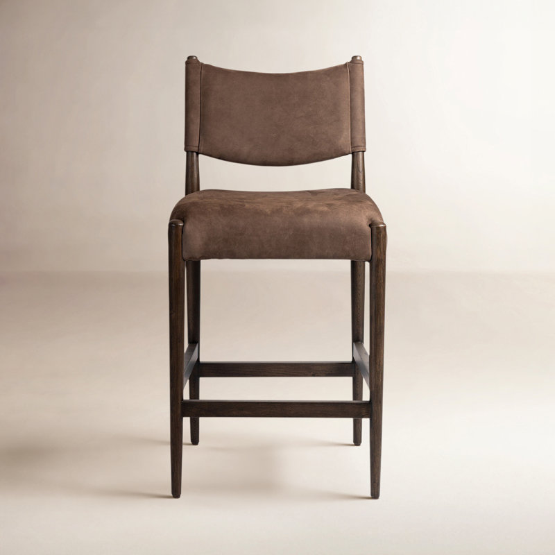 Jayla Stool-Antwerp Natural-Counter, Nubuck Cigar, Burnt Oak