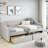 Daybed With Drawers, Button On Back And Copper Nail On Waved Shape Arms-105503414