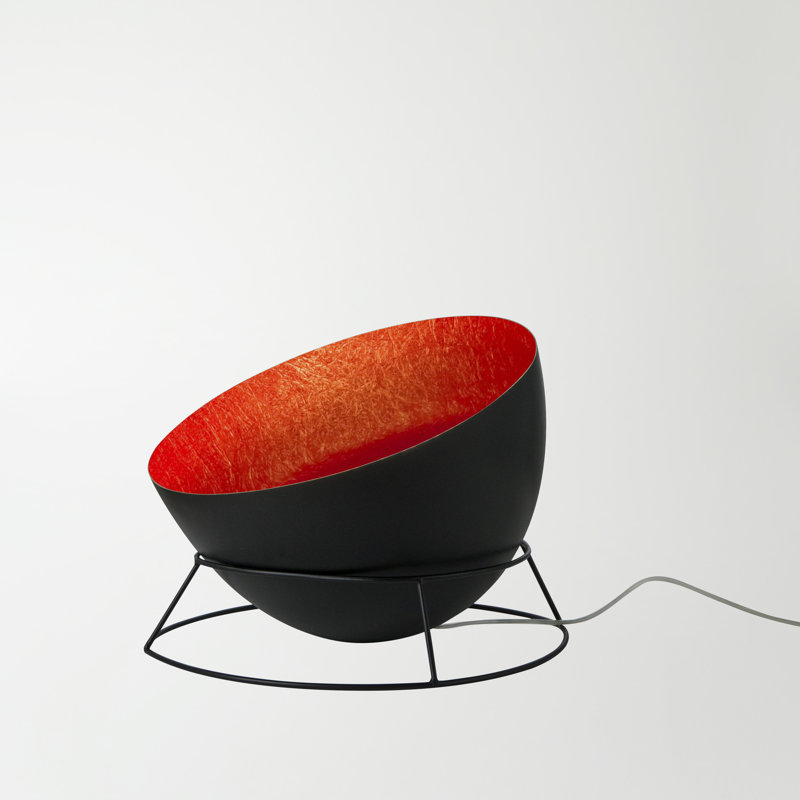 Luna 27.5cm Novelty Floor Lamp, Black, Black/Red