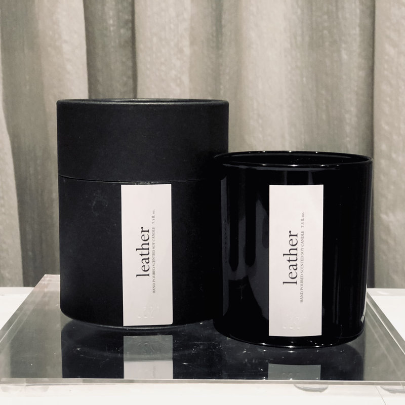 Dark Collection Leather Scented Jar Candle