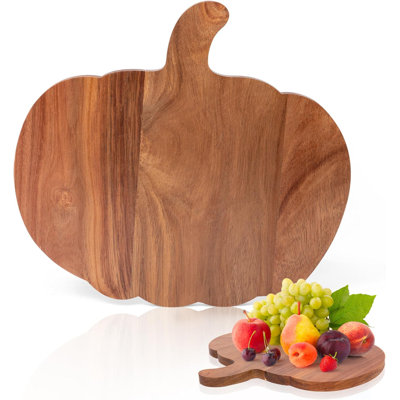 Planche à découper en forme de citrouille d'Halloween en bois pour la décoration d'automne, planche de charcuterie citrouille avec poignée d'Halloween